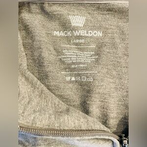 Mack Weldon men’s full zip hoodie, grey, size large, comfortable, versatile